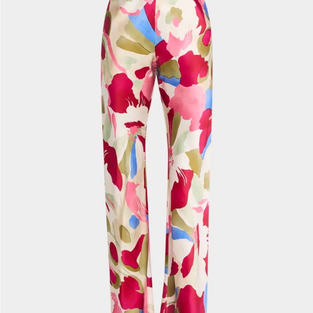 Cult Gaia Stacie Floral Rosette Pants - Floral Print Women's Pants
